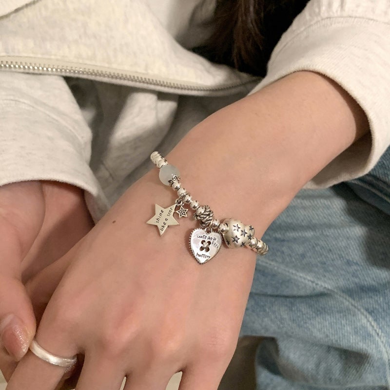 Korean Style Simple Love Star Bracelet Korean Style Simple Women'S Fashion Light Luxury Niche Exquisite All-Match High-End Bracelet - Image 2